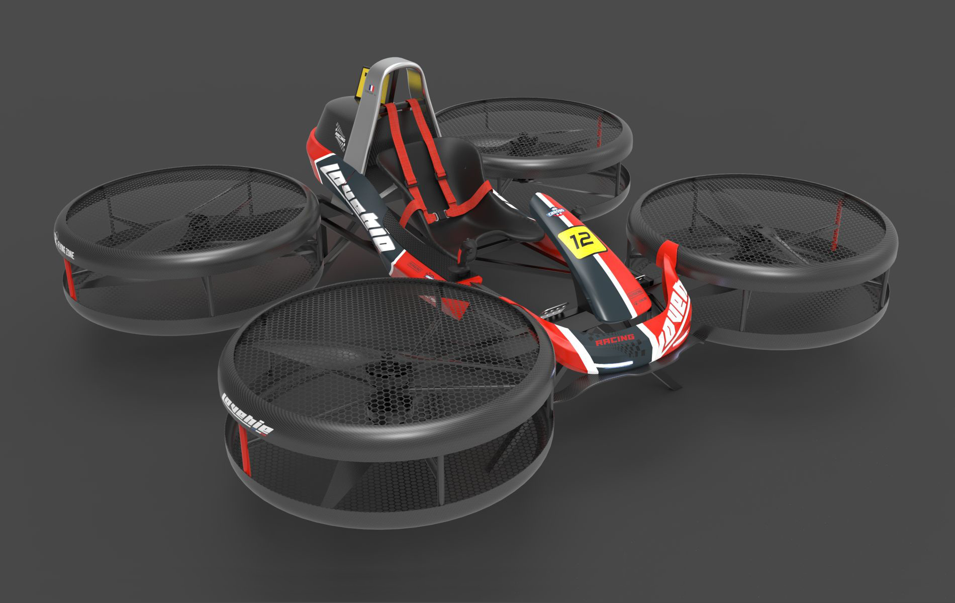 Lovenie Fly Kart eVTOL racing aircraft Lovenie Fly Kart eVTOL racing aircraft